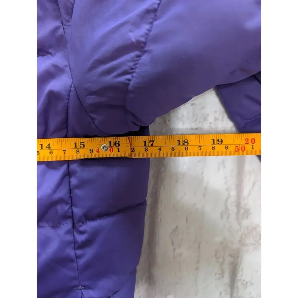 The Children's Place Jacket Girls XL Purple Full Zip Quilted Shell: NWT Collared